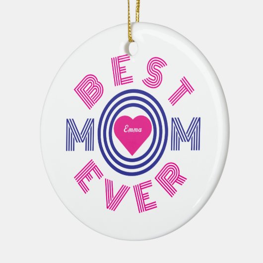 Beste mam ooit gepersonaliseerd keramisch ornament (Links)