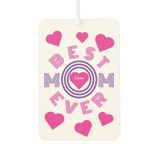 Beste mam ooit gepersonaliseerd luchtverfrisser (Voorkant)