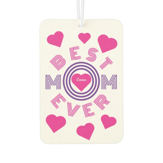 Beste mam ooit gepersonaliseerd luchtverfrisser (Achterkant)