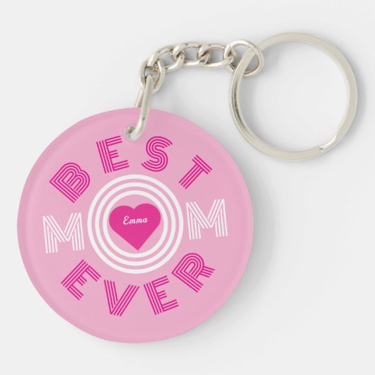 Beste mam ooit gepersonaliseerd sleutelhanger (Achterkant)