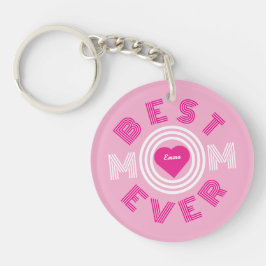 Beste mam ooit gepersonaliseerd sleutelhanger
