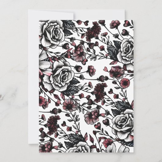 Beste Mam Ooit Gothic Wild Flower Badass Moederdag Kaart (Achterkant)