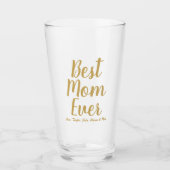 Beste mam ooit goud aangepast script gepersonalise glas (Voorkant)