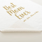 Beste mam ooit goud aangepast script gepersonalise sherpa deken (3/4)