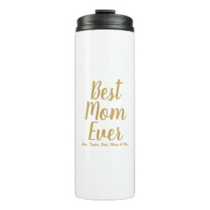 Beste mam ooit goud aangepast script gepersonalise thermosbeker