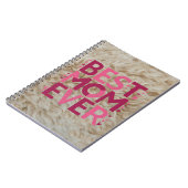 Beste Mam Ooit In Trendy Roze Typografie Schattige Notitieboek (Linkerzijde)