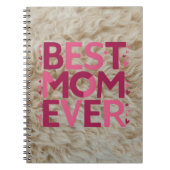 Beste Mam Ooit In Trendy Roze Typografie Schattige Notitieboek (Voorkant)