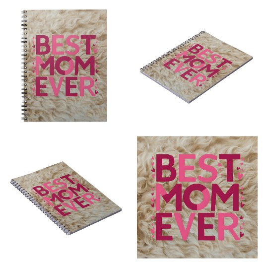 Beste Mam Ooit In Trendy Roze Typografie Schattige Notitieboek