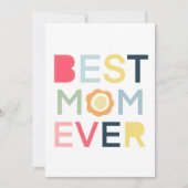 Beste Mam Ooit Kaart Moederdag Moeders Verjaardags (Voorkant)