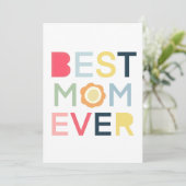 Beste Mam Ooit Kaart Moederdag Moeders Verjaardags (Staand voorkant)