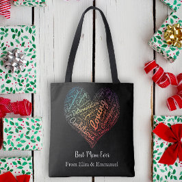 Beste Mam Ooit Kinder Namen Kleurrijke Moederdag Tote Bag