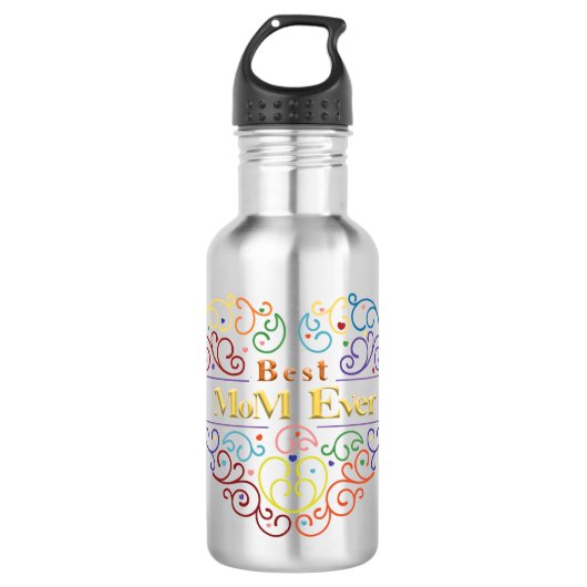 Beste mam ooit kleuren waterfles  (Voorkant)
