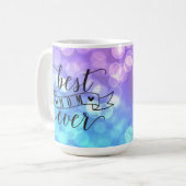 Beste mam ooit/kleurrijke bespaarde lichten koffiemok (Voorkant links)