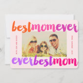 Beste Mam ooit kleurrijke geborsteld Manuscript Mo Kaart (Voorkant)