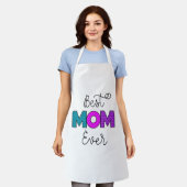 Beste Mam Ooit Leuke Typografie Schort (Gedragen)