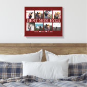 Beste Mam Ooit  Maroon Fotocollage Canvas Afdruk (Insitu (Slaapkamer))