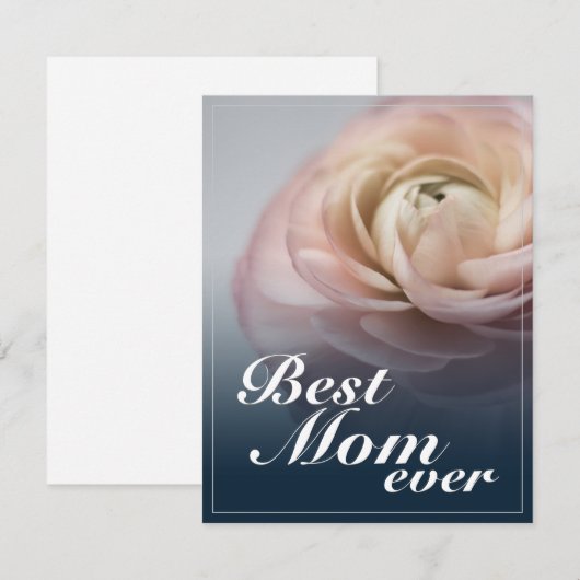 Beste Mam Ooit Met Big Pink Rose (Voorkant / Achterkant)