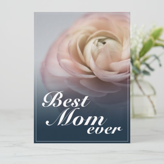 Beste Mam Ooit Met Big Pink Rose (Staand voorkant)