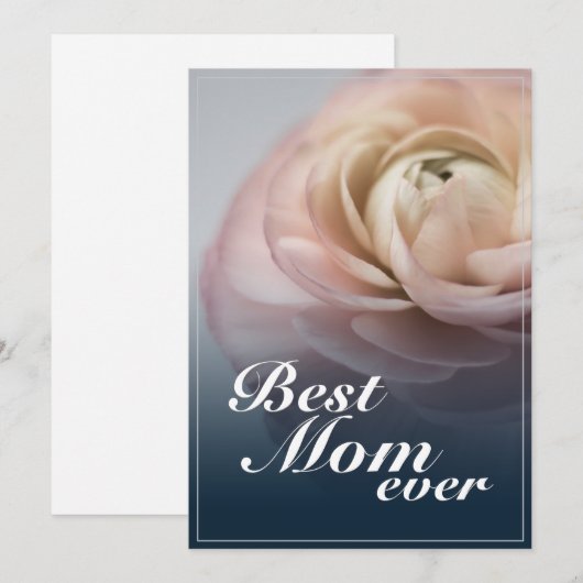 Beste Mam Ooit Met Big Pink Rose (Voorkant / Achterkant)