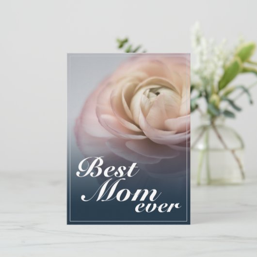 Beste Mam Ooit Met Big Pink Rose (Staand voorkant)