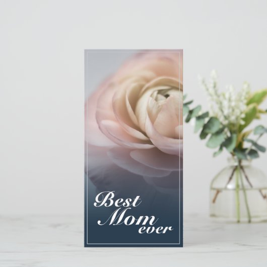 Beste Mam Ooit Met Big Pink Rose (Staand voorkant)