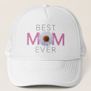 Beste mam ooit met Daisy Afbeelding print (roze V2 Trucker Pet