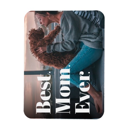 Beste mam ooit Modern Aangepast Magneet (Verticaal)