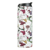 Beste Mam Ooit Moderne Bloemen Kolibrie Thermosbeker (Gedraaid links)