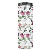 Beste Mam Ooit Moderne Bloemen Kolibrie Thermosbeker (Achterkant)