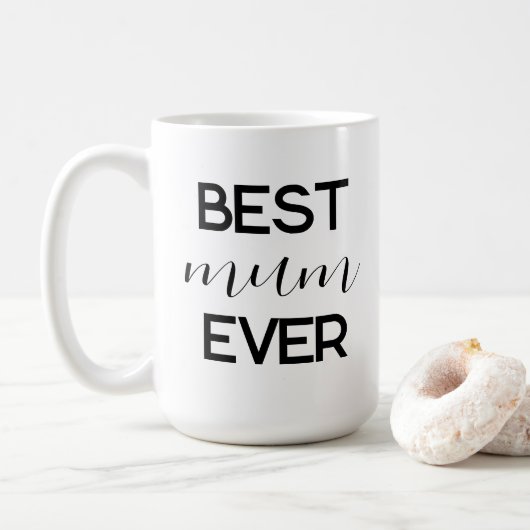 Beste Mam ooit Moderne Cadeaubon van het Manuscrip Koffiemok (Met donut)