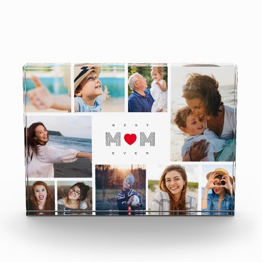 Beste mam ooit Moederdag 10 Foto's collage (Voorkant)