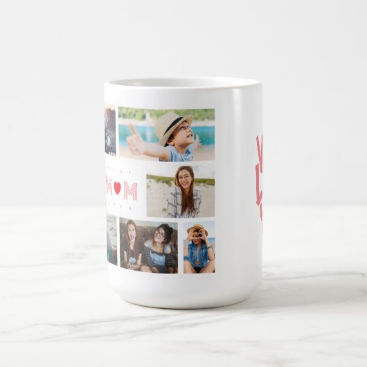 Beste mam ooit Moederdag 8 Foto collage Koffiemok (Center)