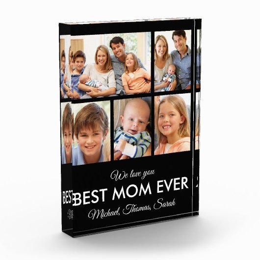 Beste Mam Ooit Moederdag Afbeelding Collage Fotoblokken (Links)