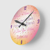 Beste mam ooit Moederdag Citaat Moderne Kute Ronde Klok (Hoek)