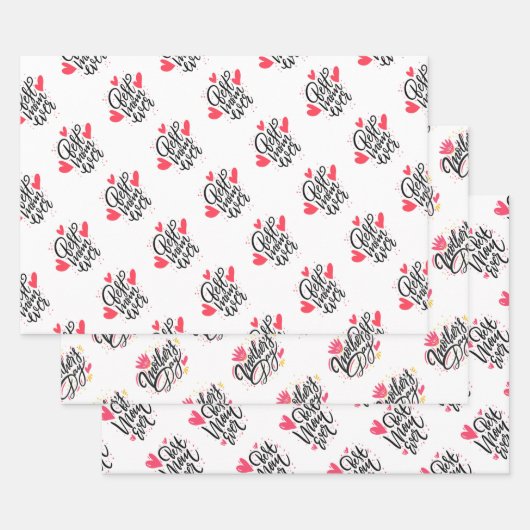 Beste mam ooit Moederdag die papierbladen verpakt Inpakpapier Vel (Set)