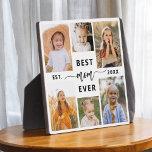 Beste Mam Ooit - Moederdag Fotocollage Fotoplaat<br><div class="desc">Vier je moeder met de "Best Mom Ever" Moederdag Photo Collage Plaque. Deze gepersonaliseerde plaquette heeft een prachtig gerangschikte collage van gekoesterde foto's, het vastleggen van speciale momenten en herinneringen. De oprechte boodschap "Beste Mam Ooit" voegt een liefdevolle touch toe. Gemaakt van hoogwaardige materialen met een strakke afwerking, het is...</div>