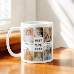 Beste Mam Ooit - Moederdag Fotocollage Koffiemok<br><div class="desc">Vier je moeder met de "Best Mom Ever" Moederdag Photo Collage Coffee Mok. Deze gepersonaliseerde mok beschikt over een prachtig gerangschikte collage van gekoesterde foto's, het vastleggen van speciale momenten en herinneringen. De oprechte boodschap "Beste Mam Ooit" voegt een liefdevolle touch toe. Gemaakt van hoogwaardig keramiek, het is zowel magnetron...</div>
