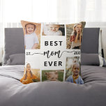 Beste Mam Ooit - Moederdag Fotocollage Kussen<br><div class="desc">Vier je moeder met het "Best Mom Ever" Moederdag Photo Collage Sierkussen. Dit gepersonaliseerde kussen beschikt over een prachtig gerangschikte collage van gekoesterde foto's, het vastleggen van speciale momenten en herinneringen. De oprechte boodschap "Beste Mam Ooit" voegt een liefdevolle touch toe. Gemaakt van hoogwaardige, zachte en duurzame stof, het biedt...</div>