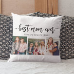 Beste Mam Ooit - Moederdag Fotocollage Kussen<br><div class="desc">Vier Moederdag met de beste mam ooit foto collage Sierkussen. Deze gepersonaliseerde aandenken beschikt over een prachtig gerangschikte collage van gekoesterde foto's die speciale momenten vastleggen met je moeder. Gemaakt van hoogwaardige materialen, voegt het een stijlvolle en sentimentele touch toe aan elke ruimte, perfect om op een bed of bank...</div>