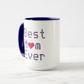 Beste Mam ooit Moederdag Geboortdag Hartkoffie Mok (Voorkant links)