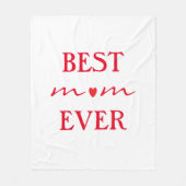 Beste Mam Ooit Moederdag Gifts Rood Hart Wit Fleece Deken (Voorkant)