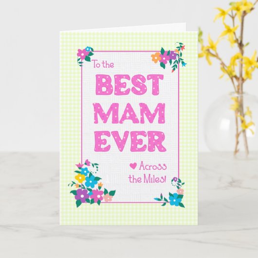 Beste Mam ooit Moederdag over de Miles Kaart (Gele Bloem)