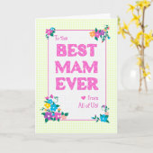 Beste Mam ooit Moederdag van al onze Kaart (Gele Bloem)