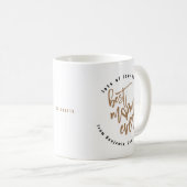 Beste Mam ooit Mum Name Gold Artsy Script Koffiemok (Voorkant rechts)