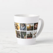 Beste Mam Ooit Naam & Fotocollage Moeder's Latte Mok (Rechterhoek)