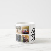 Beste mam ooit persoonlijke 6 Foto-collage Espresso Kop (Voorkant)