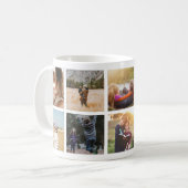 Beste mam ooit persoonlijke 6 Foto-collage Koffiemok (Voorkant links)