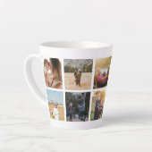 Beste mam ooit persoonlijke 6 Foto-collage Latte Mok (Linkerhoek)