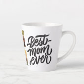 Beste mam ooit persoonlijke 6 Foto-collage Latte Mok (Rechts)