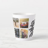 Beste mam ooit persoonlijke 6 Foto-collage Latte Mok (Voorkant)